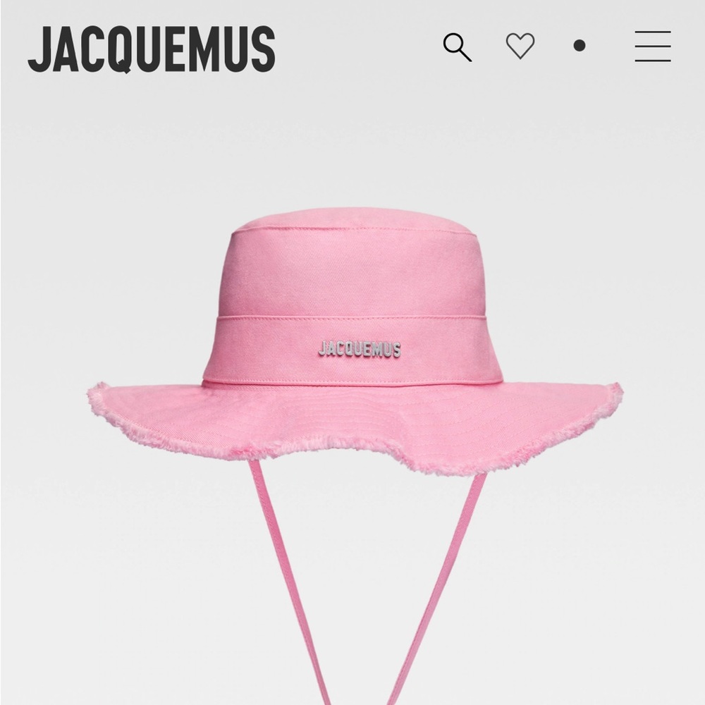 Jacquemus: Large brim bucket hat-pink (Le bob Artichaut)